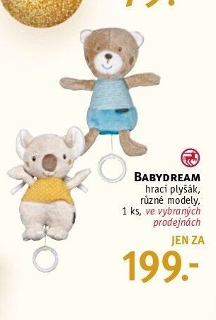 BABYDREAM hrací plyšák, různé modely, 1 ks