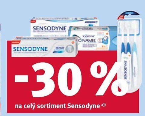 Sensodyne zubní pasty a kartáčky