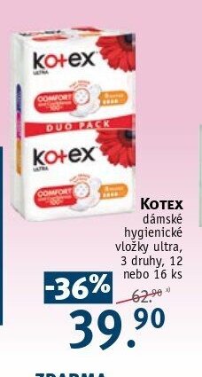 Kotex dámské hygienické vložky