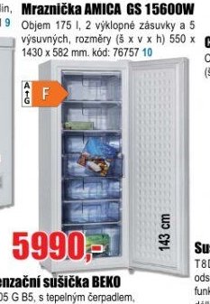 Mraznička AMICA GS 15600W