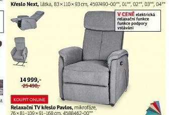 Relaxační TV křeslo Pavlos