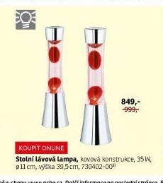 Stolní lávová lampa