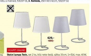 Stolní lampa Twin