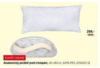 Anatomický polštář proti chrápání