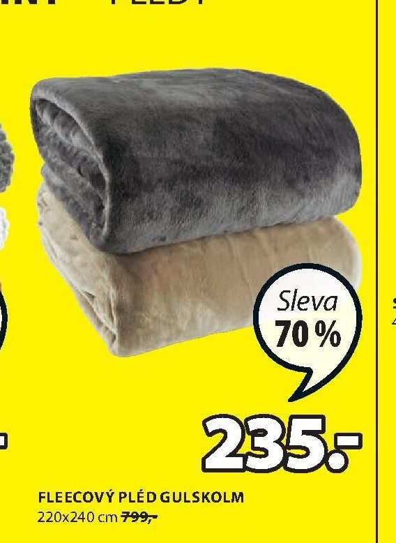 FLEECOVÝ PLÉD GULSKOLM