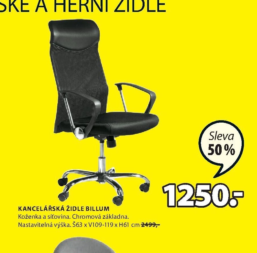 KANCELÁŘSKÁ ŽIDLE BILLUM