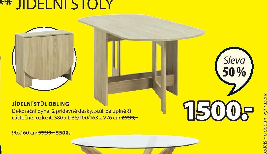 JÍDELNÍ STŮL OBLING