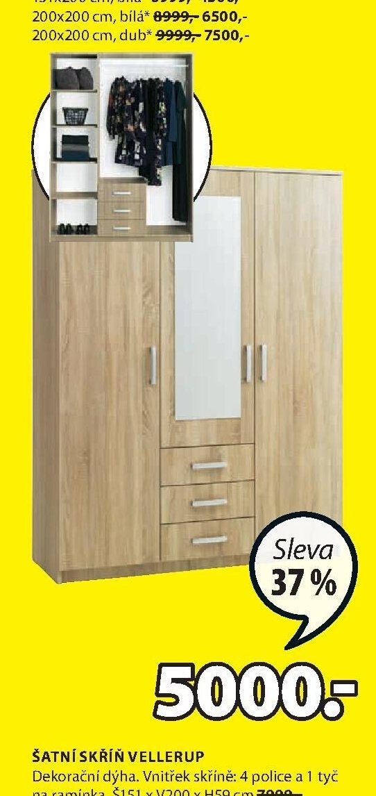 Šatní skříň VELLERUP