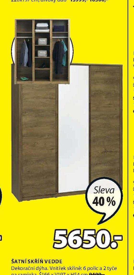 Šatní skříň VEDDE
