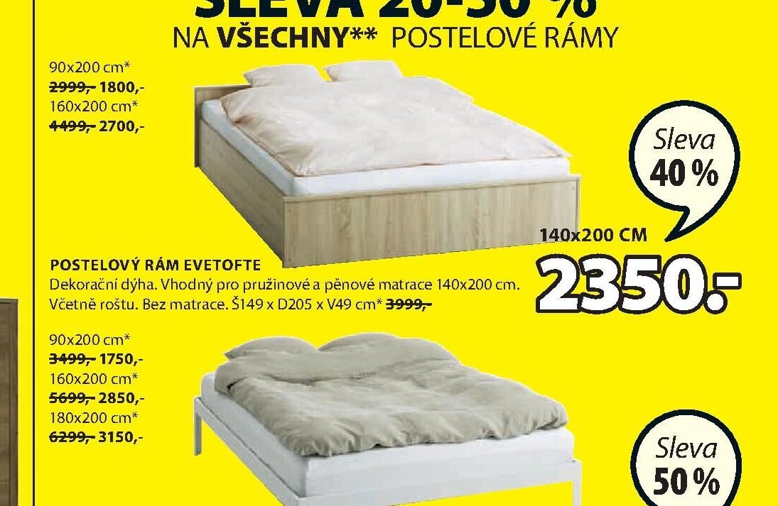 Postelový rám EVETOFTE