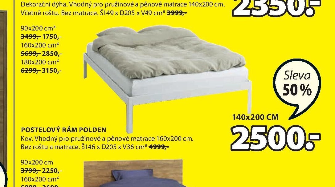 Postelový rám POLDEN