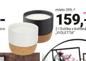 Svíčka v květináči VIOLETTA