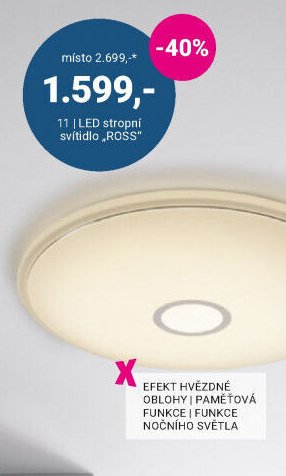 LED stropní svítidlo ROSS