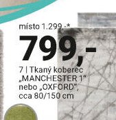 7 | Tkaný koberec „MANCHESTER 1“ nebo „OXFORD“, cca 80/150 cm