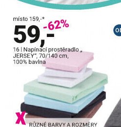 Napínací prostěradlo JERSEY