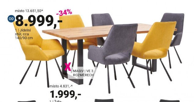 Stůl ROCKFORD, Židle BEATRICE