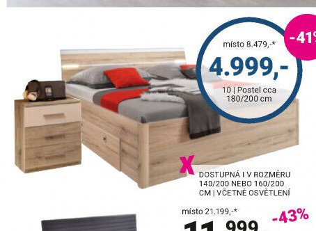 Postel cca 180/200 cm