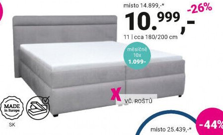 Postel cca 180/200 cm