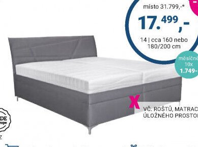 Postel cca 160 nebo 180/200 cm