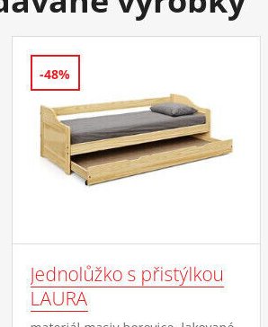 Jednolůžko s přistýlkou LAURA