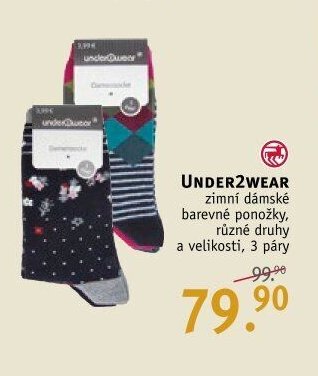 UNDER2WEAR zimní dámské barevné ponožky