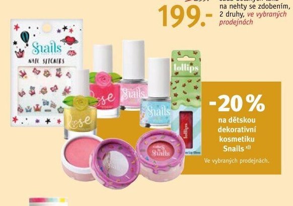 Snails dětská dekorativní kosmetika