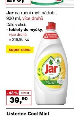 Jar na ruční mytí nádobí