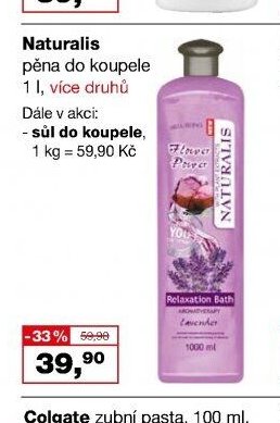 Naturalis pěna do koupele 1 l