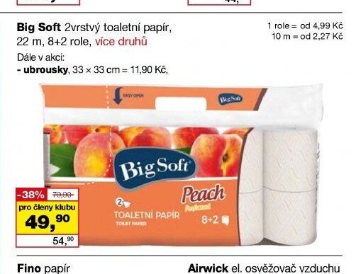 Big Soft 2vrstvý toaletní papír