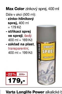 Max Color zinkový sprej