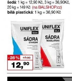 UNIFLEX sádra, 1 kg, bílá