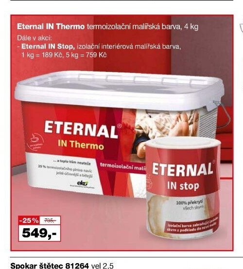 Eternal IN Thermo termoizolační malířská barva, 4 kg