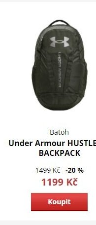 Under Armour HUSTLE 5.0 BACKPACK - Sportisimo aktualniletaky.eu