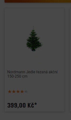 Nordmann Jedle řezaná aktuální 150-250 cm