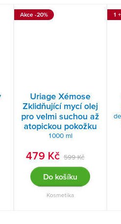 Uriage Xémose Zklidňující mycí olej pro velmi suchou až atopickou pokožku 1000 ml