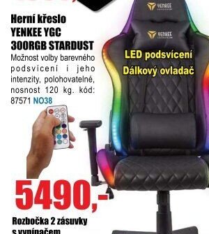 Herní křeslo YENKEE YGC 300RGB STARDUST - EVA.cz aktualniletaky.eu