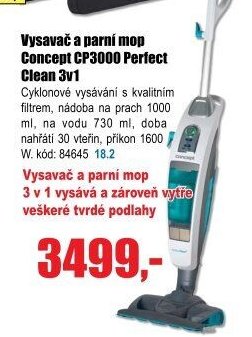 Vysavač a parní mop Concept CP3000 Perfect Clean 3v1 - EVA.cz aktualniletaky.eu