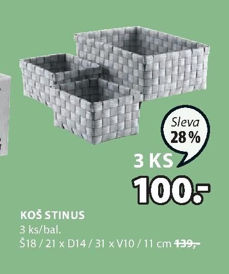 KOŠ STINUS 3 ks/bal.