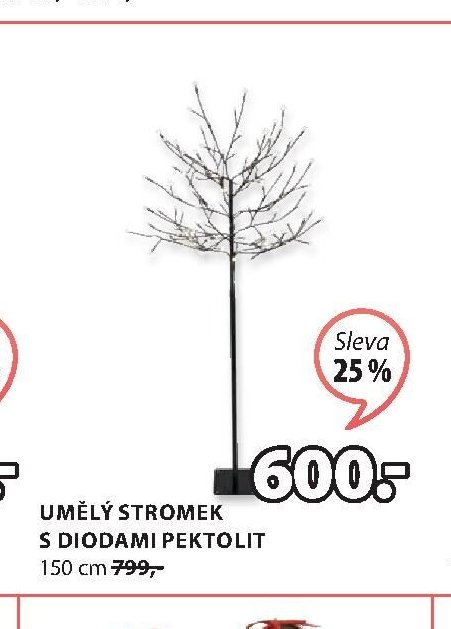 Umělý stromek s diodami Pektolit