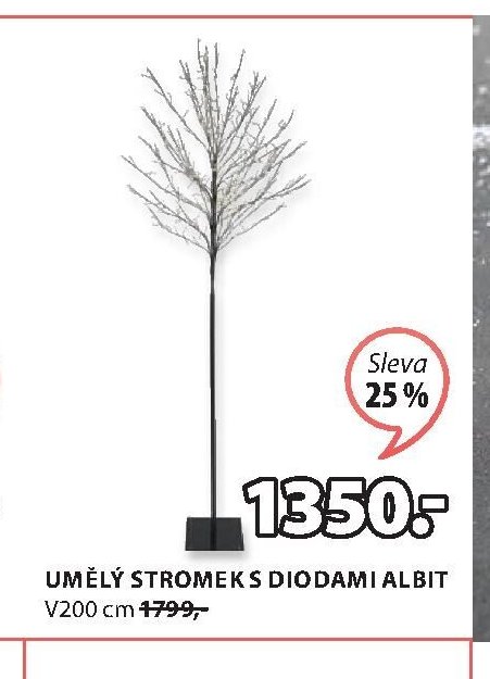 Umělý stromek s diodami Albit