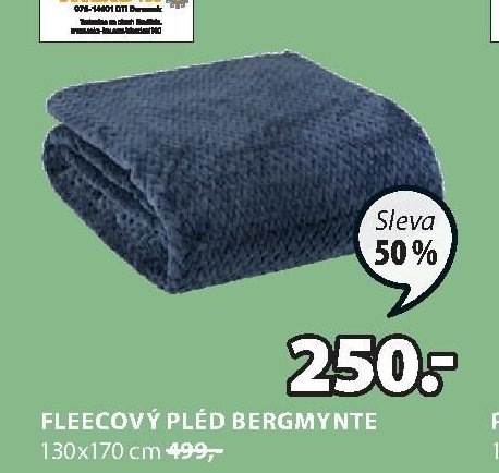 FLEECOVÝ PLÉD BERGMYNTE 130x170 cm