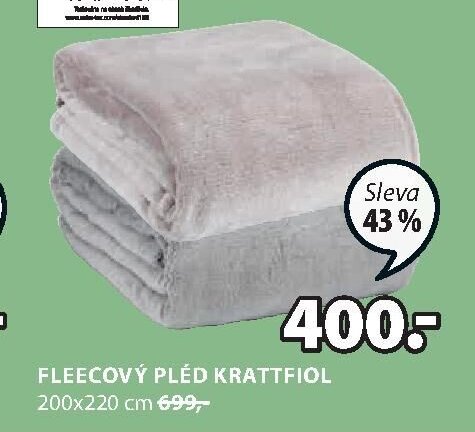 FLEECOVÝ PLÉD KRATTFIOL 200x220 cm
