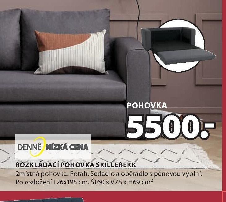 ROZKLÁDACÍ POHOVKA SKILLEBEKK