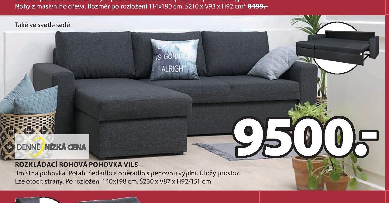 ROZKLÁDACÍ ROHOVÁ POHOVKA VILS