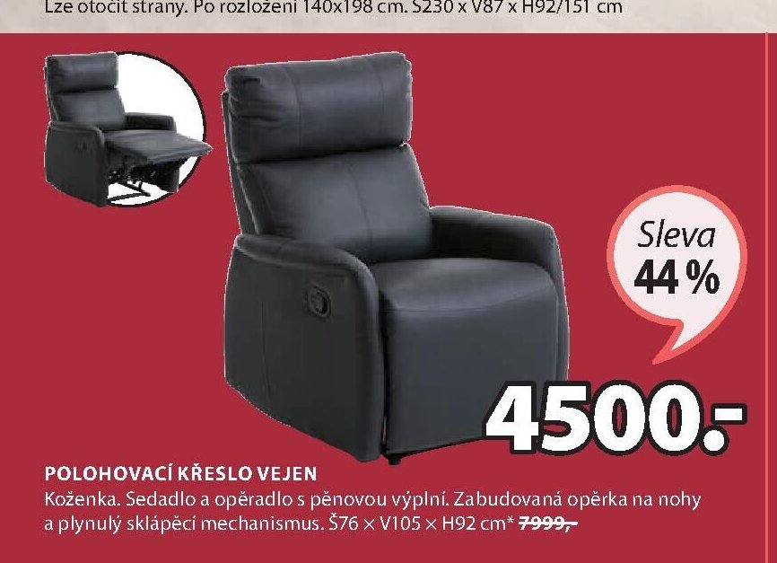 POLOHOVACÍ KŘESLO VEJEN