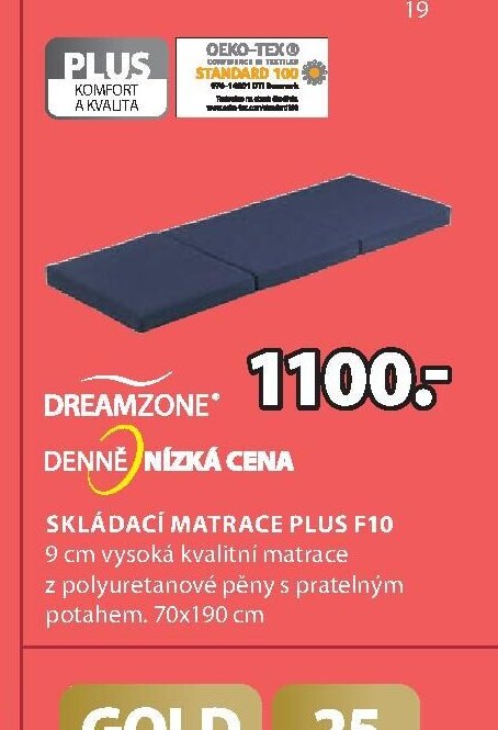 Skládací matrace PLUS F10
