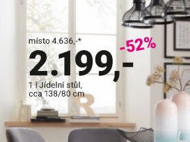 Jídelní stůl, cca 138/80 cm