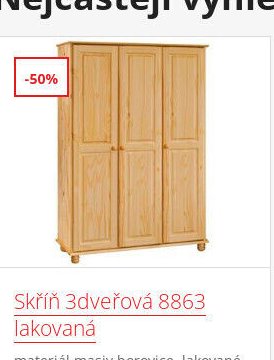 Skříň 3dveřová 8863 lakovaná