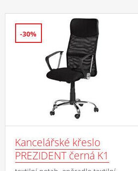 Kancelářské křeslo PREZIDENT černá K1