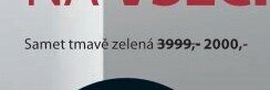 Samet tmavě zelená křeslo